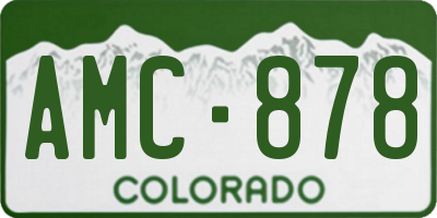 CO license plate AMC878