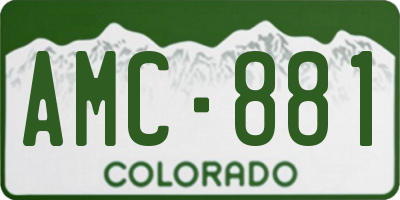 CO license plate AMC881