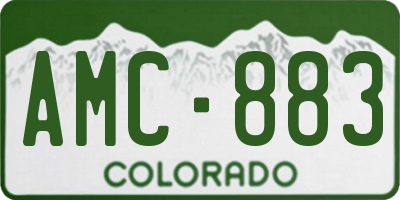 CO license plate AMC883