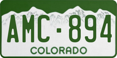 CO license plate AMC894