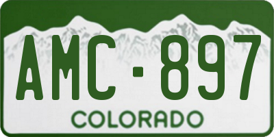 CO license plate AMC897