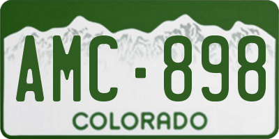 CO license plate AMC898