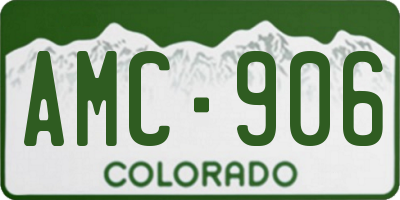 CO license plate AMC906