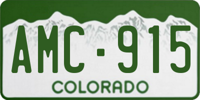CO license plate AMC915