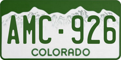 CO license plate AMC926