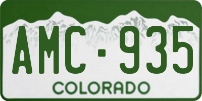 CO license plate AMC935