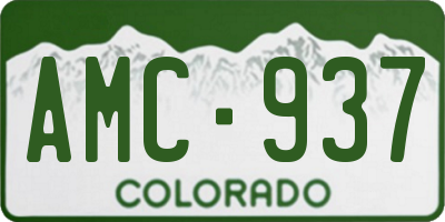 CO license plate AMC937