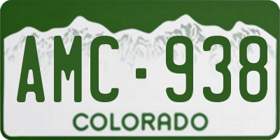 CO license plate AMC938