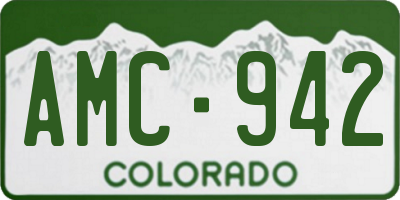 CO license plate AMC942