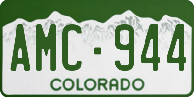 CO license plate AMC944