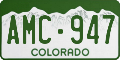 CO license plate AMC947