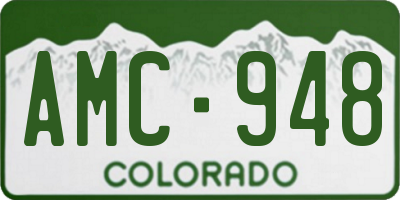 CO license plate AMC948