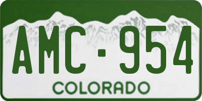 CO license plate AMC954