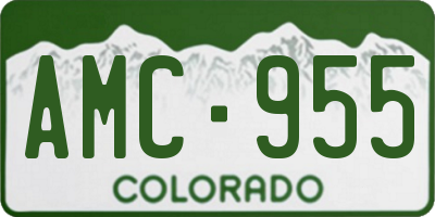 CO license plate AMC955