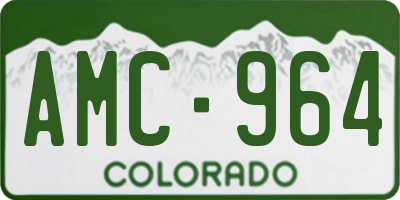 CO license plate AMC964