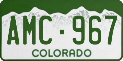 CO license plate AMC967