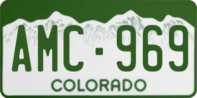 CO license plate AMC969