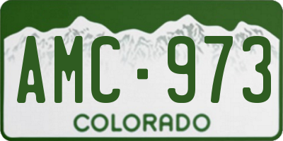 CO license plate AMC973