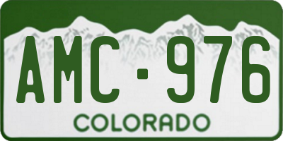 CO license plate AMC976