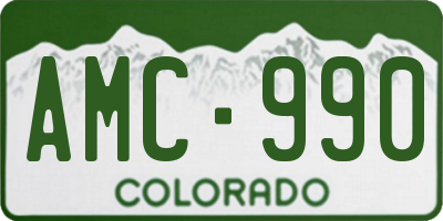 CO license plate AMC990