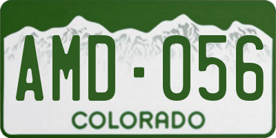 CO license plate AMD056