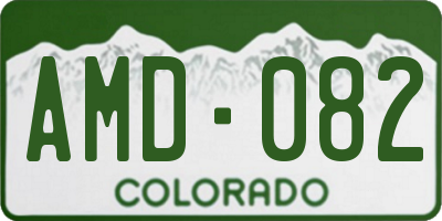 CO license plate AMD082