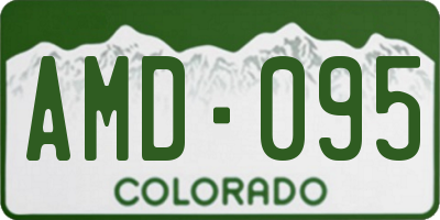 CO license plate AMD095