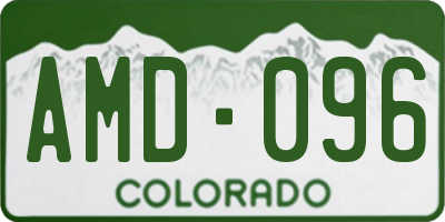 CO license plate AMD096