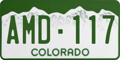 CO license plate AMD117