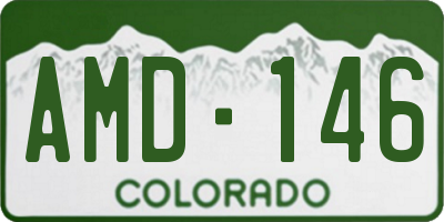 CO license plate AMD146