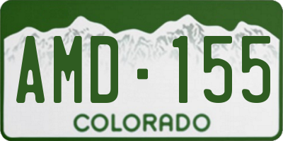 CO license plate AMD155