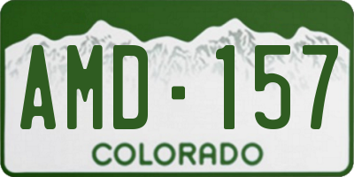 CO license plate AMD157