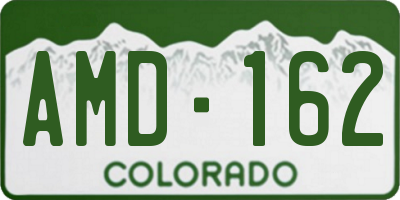 CO license plate AMD162