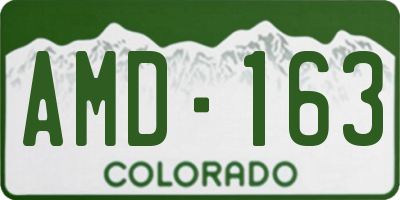 CO license plate AMD163