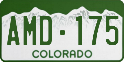 CO license plate AMD175
