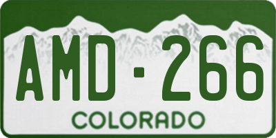 CO license plate AMD266
