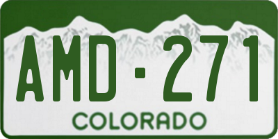 CO license plate AMD271