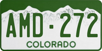 CO license plate AMD272