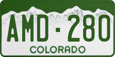 CO license plate AMD280
