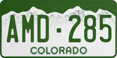 CO license plate AMD285
