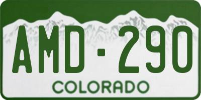 CO license plate AMD290