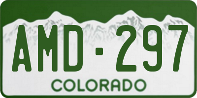 CO license plate AMD297