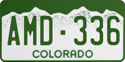 CO license plate AMD336