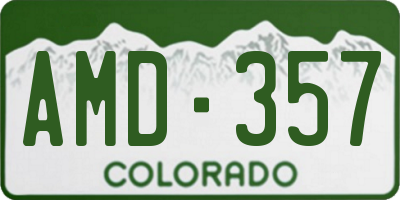 CO license plate AMD357