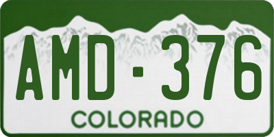 CO license plate AMD376