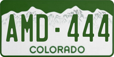 CO license plate AMD444