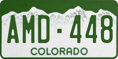 CO license plate AMD448