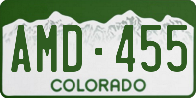CO license plate AMD455