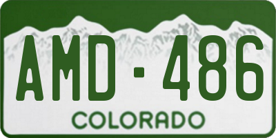 CO license plate AMD486