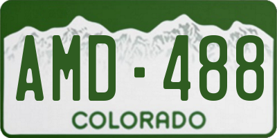 CO license plate AMD488